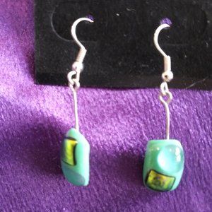 Handcrafted fused glass earrings